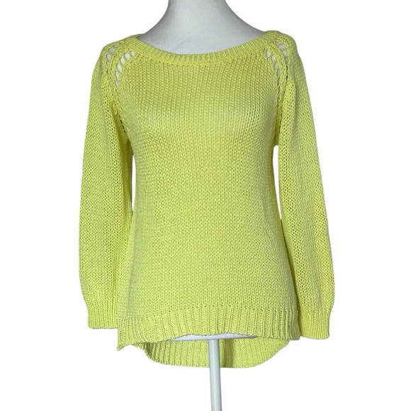 Zara Knit High Low Oversized Loose Knit Cotton Sweater‎ Sz M - Picture 1 of 4
